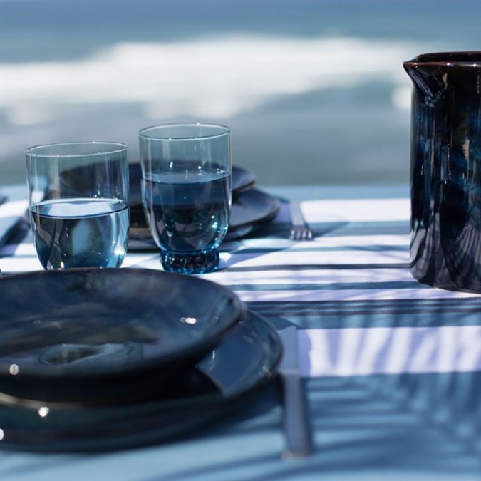 Donibane herringbone cotton tablecloth