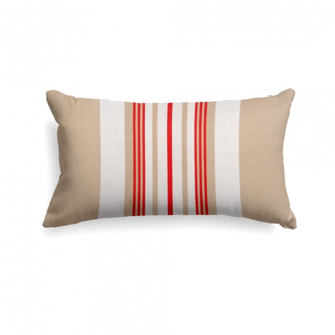 Housse de coussin basque Donibane Fraise | Jean-Vier