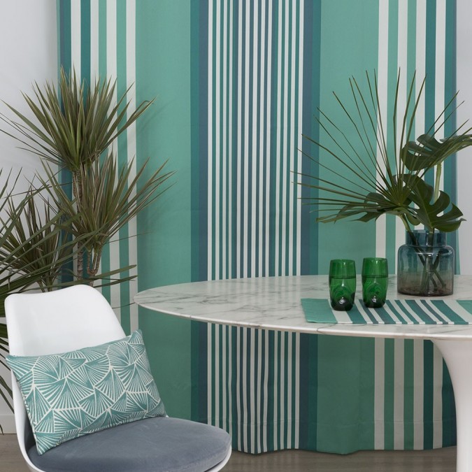 Rideau coton Ainhoa couleur celadon