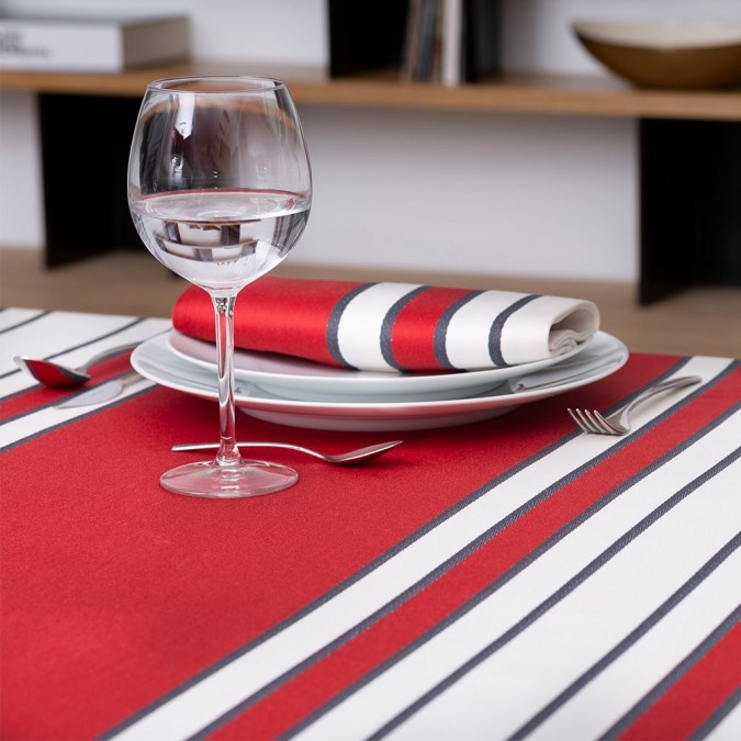 Elegant red tablecloth