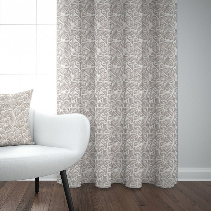 Cotton curtain Palma Grege