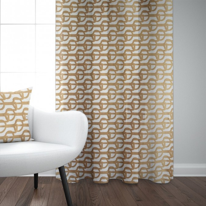 Cotton curtain Amarra sand colour