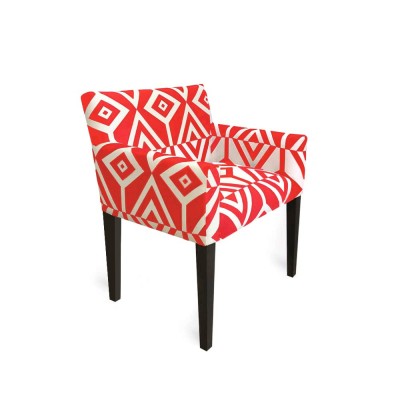 fauteuil aux motifs géométriques haut de gamme.