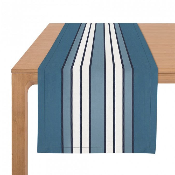 Table Runner Espelette Bleu Nuit