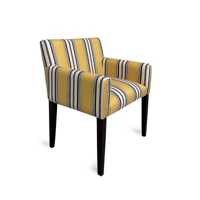 fauteuil jaune en Jacquard.