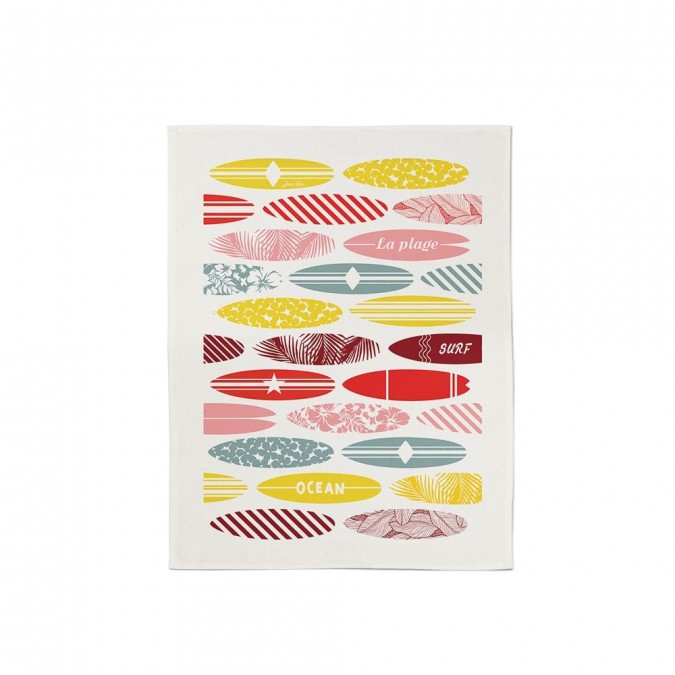 Essuie-mains Koadro Surf multicolore en coton