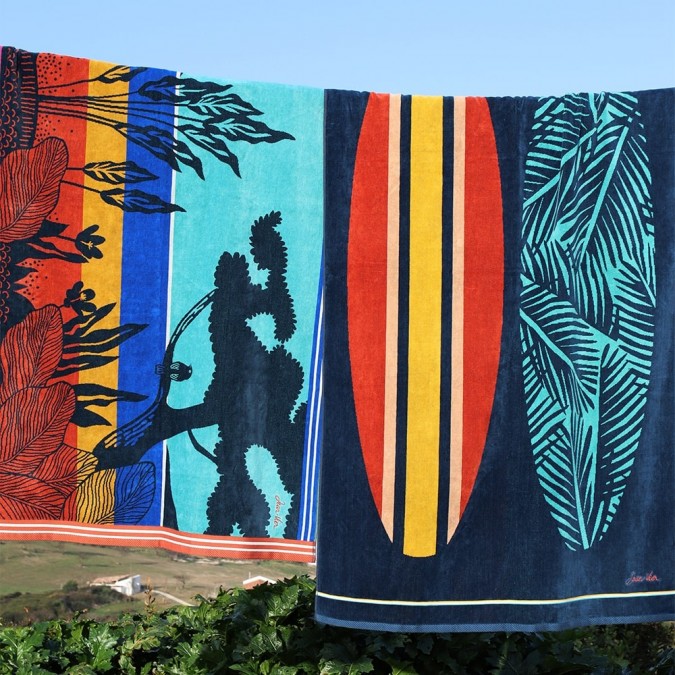 Drap de plage Cote Ouest couleur Encre