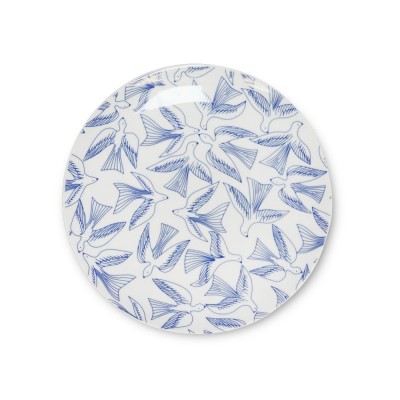 Plato de postre Bakea azul