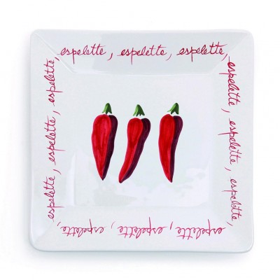 White Peppers square dish