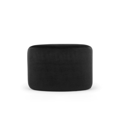 pouf velours noir