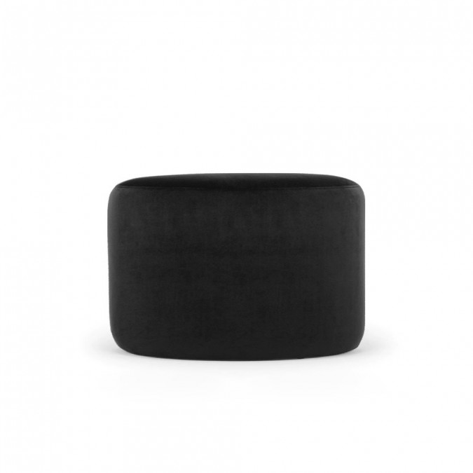 pouf velours noir