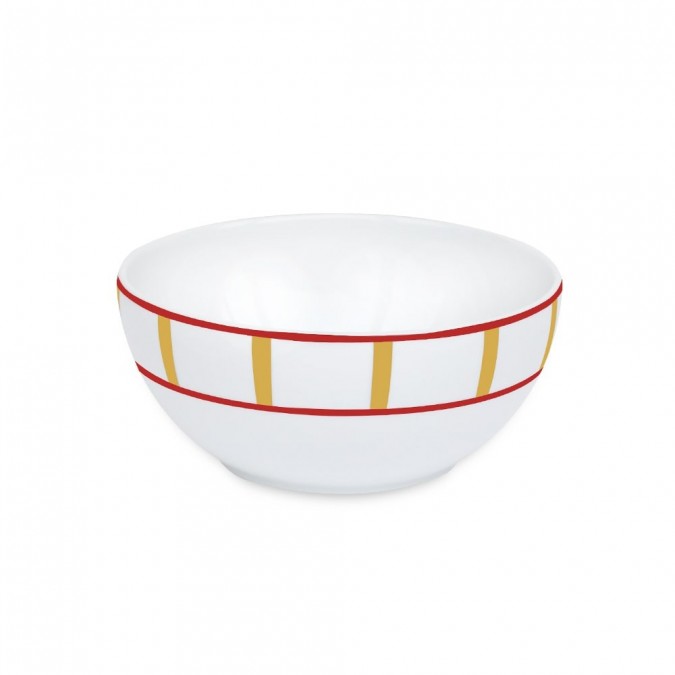 Bol Josephine Brindos couleur Jaune et Rouge en Porcelaine