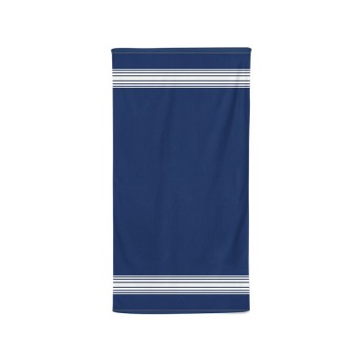 Serviette de bain coton bio Grand Hotel couleur Bleu marine