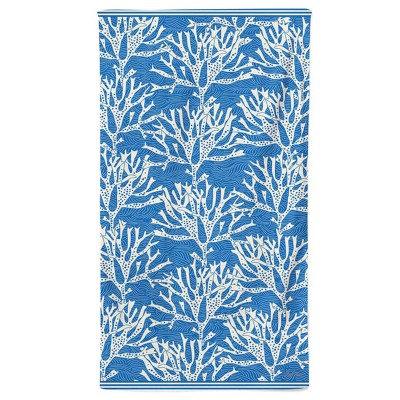 Flora Outremer beach towel