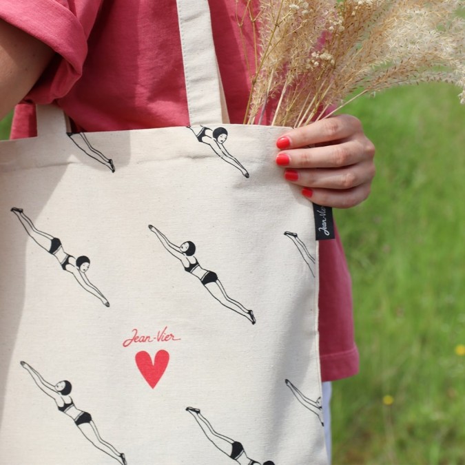 Tote bag Nageuses en coton pour la fete des meres