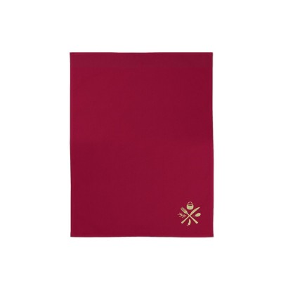 Essuie-mains en toile de coton Sukaldea Bordeaux