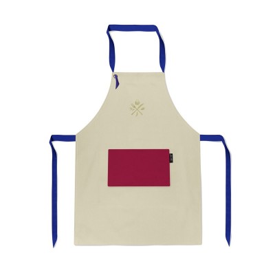 Tablier coton Sukaldea Bordeaux et Indigo