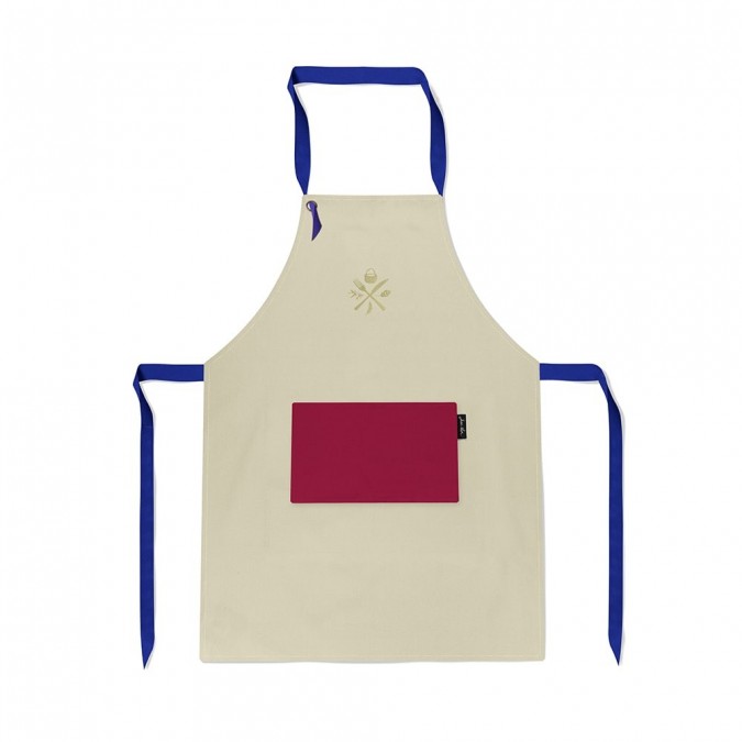 Tablier coton Sukaldea Bordeaux et Indigo