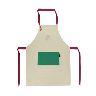 Tablier en coton Sukaldea Vert Sapin et Bordeaux