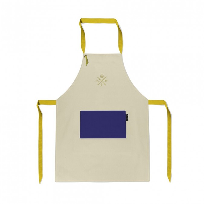 Tablier en coton Sukaldea Marine et Absinthe