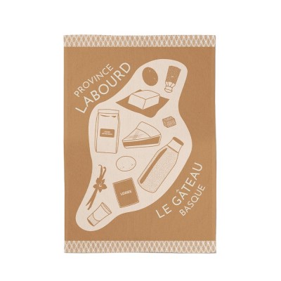 Torchon coton Kontatu 7 Provinces Le Gateau Basque Labourd
