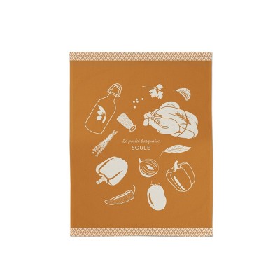 Essuie-mains coton Kontatu 7 Provinces Le Poulet Basquaise Soule