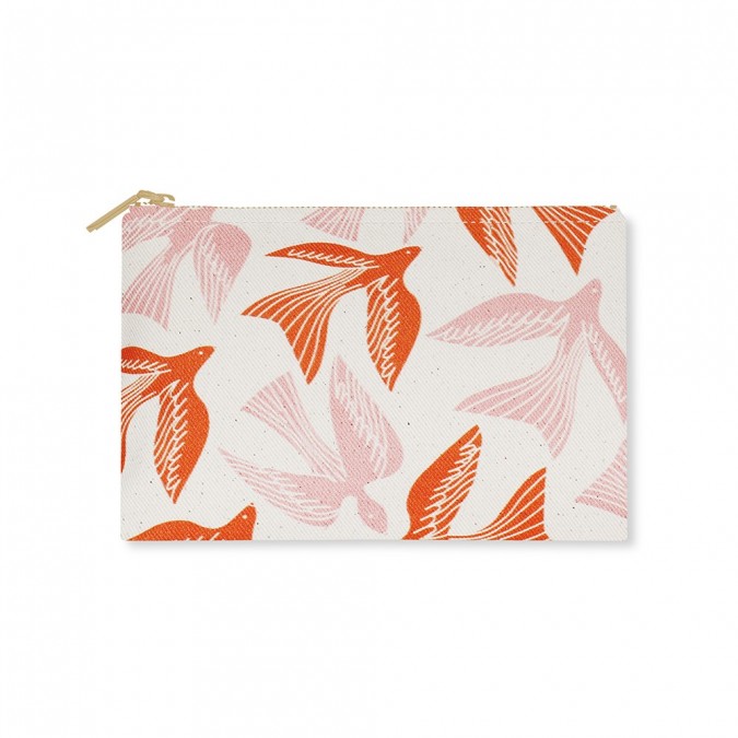 Pochette plate coton Bakea couleur Sunset