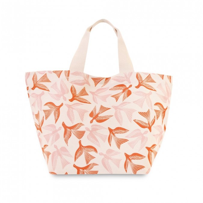 Bakea Sunset print beach bag in orange and pink to spend a sunny summer