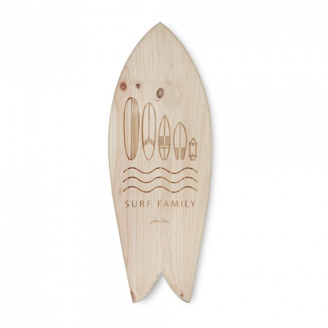 Mini planche de surf en bois Surf Family