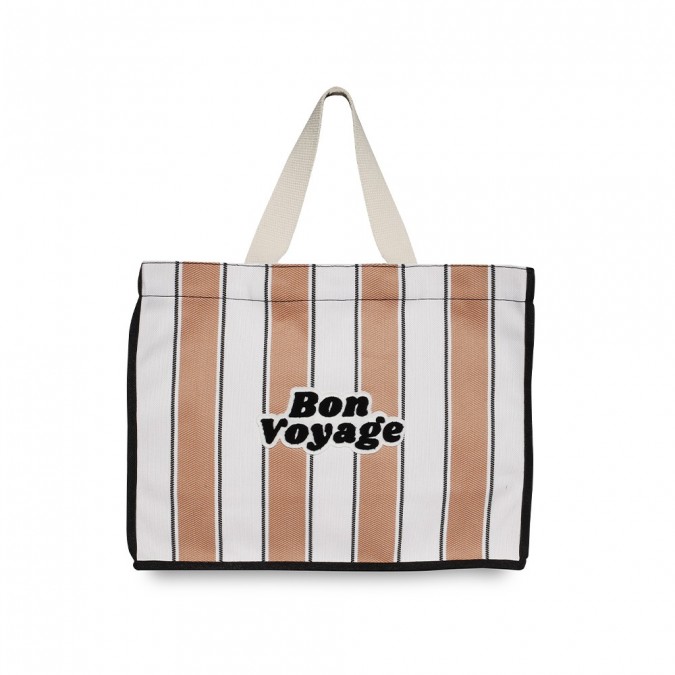 Bolsa de la compra o bolsa de playa Paseo Camel con rayas vascas