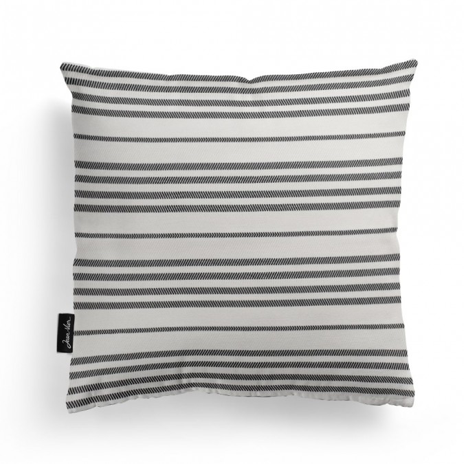 Housse De Coussin Souraide Inverse Ecru - Noir