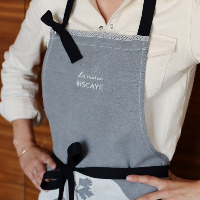 Tablier en coton et jacquard Kontatu 7 Provinces La Morue Biscaye