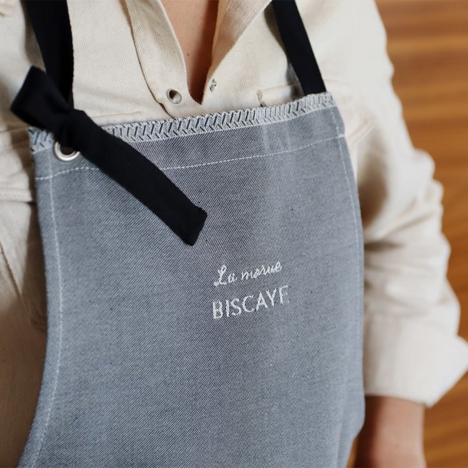 Tablier en coton et jacquard Kontatu 7 Provinces La Morue Biscaye