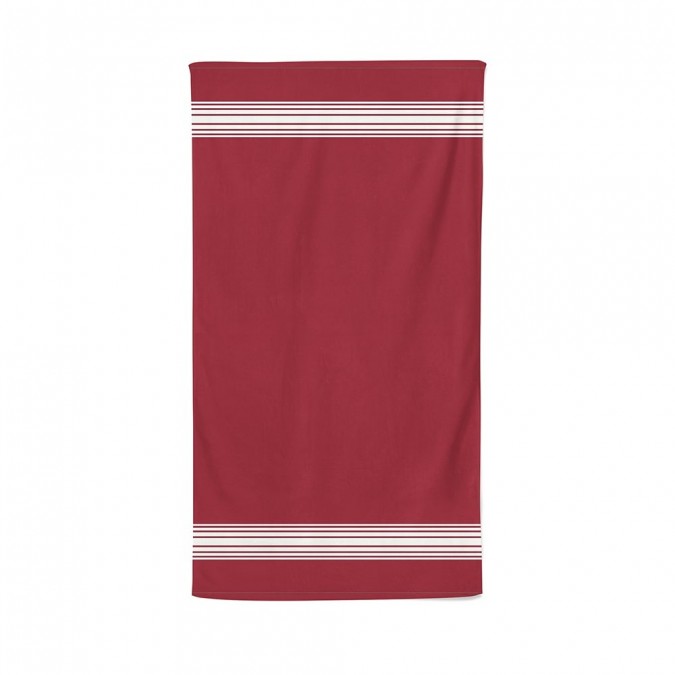 Grand Hotel Guest Towel Bordeaux in cotton organic red GOTS