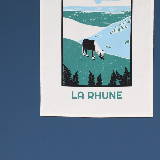 La Rhune Cotton hand towel Forest Green