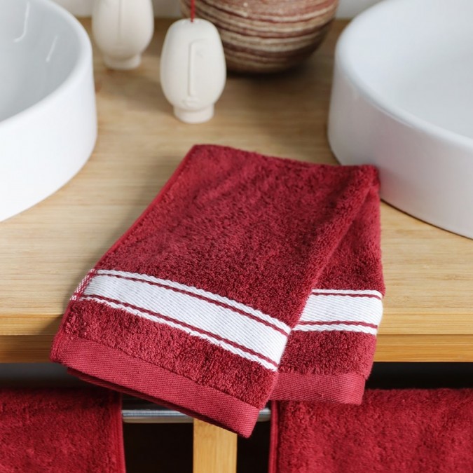 Grand Hotel Guest towel Organic Cotton Bordeaux 30x50 cm