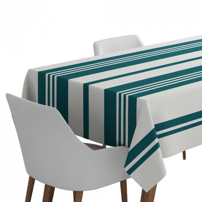 Tablecloth Cotton Pamplona Pine Green 180x350 cm