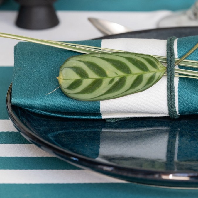 Napkin in cotton Pampelune Green Pine