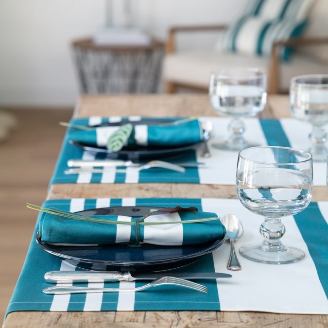 Table runner Pamplona Green Pine collection Fall Winter 2022