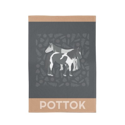 Tea towel Kontatu Pottok Charbon