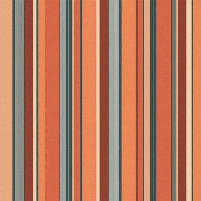 Mètre linéaire toile enduite Oleta Terracotta 100% coton