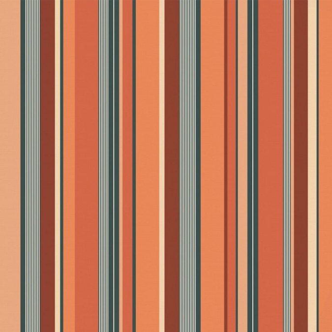 Mètre linéaire toile enduite Oleta Terracotta 100% coton
