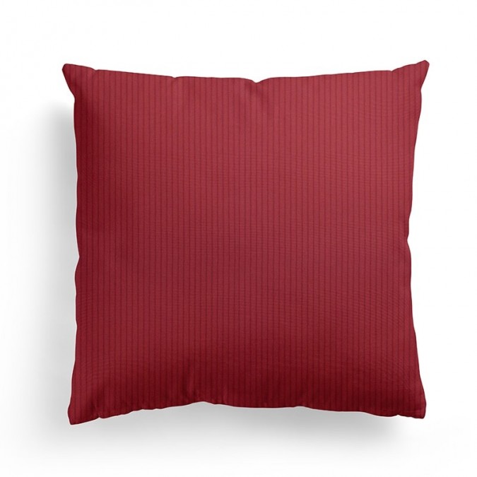 Housse de coussin en velours côtelé rouge