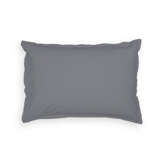 Funda de almohada Loa Gris Oscuro en 100% algodón de alta calidad